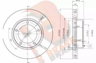 R BRAKE 78rbd21265 -  Тормозной диск